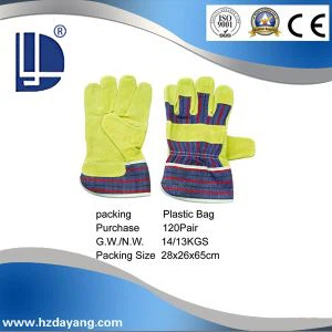 Industrial resistente soldagem luvas mão 04